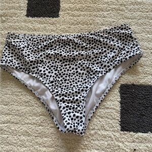 SHEIN Black and White Polka Dot Bikini Bottom